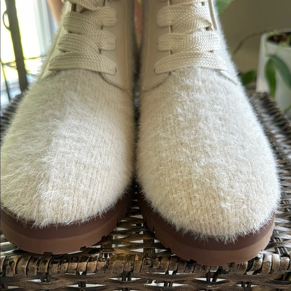 Kate Spade New York Merigue Combat Boots Cream Lace-Up‎ Women’s size 11 - Picture 4 of 10